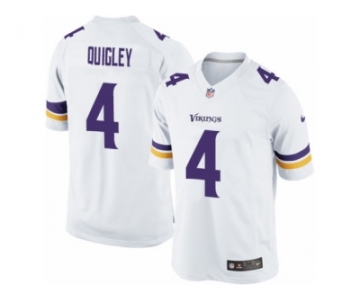 Men's Nike Minnesota Vikings #4 Ryan Quigley Limited White NFL Jersey