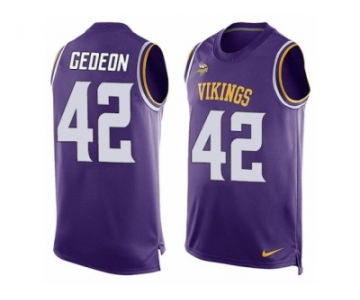 Men's Nike Minnesota Vikings #42 Ben Gedeon Limited Purple Player Name & Number Tank Top NFL Jersey