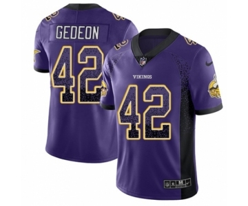 Men's Nike Minnesota Vikings #42 Ben Gedeon Limited Purple Rush Drift Fashion NFL Jersey