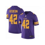 Men's Nike Minnesota Vikings #42 Ben Gedeon Limited Purple Rush NFL Jersey