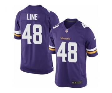 Men's Nike Minnesota Vikings #48 Zach Line Limited Purple Team Color NFL Jersey