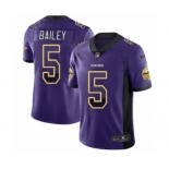 Men's Nike Minnesota Vikings #5 Dan Bailey Limited Purple Rush Drift Fashion NFL Jersey