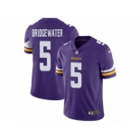 Men's Nike Minnesota Vikings #5 Teddy Bridgewater Vapor Untouchable Limited Purple Team Color NFL Jersey