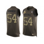 Men's Nike Minnesota Vikings #54 Eric Kendricks Limited Green Salute to Service Tank Top NFL Jersey