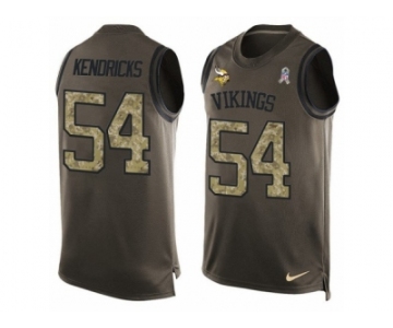 Men's Nike Minnesota Vikings #54 Eric Kendricks Limited Green Salute to Service Tank Top NFL Jersey