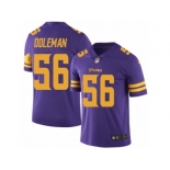 Men's Nike Minnesota Vikings #56 Chris Doleman Limited Purple Rush NFL Jersey