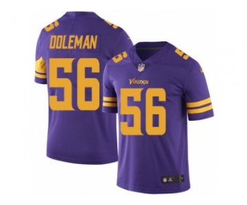 Men's Nike Minnesota Vikings #56 Chris Doleman Limited Purple Rush NFL Jersey