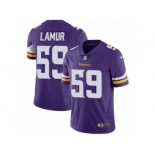 Men's Nike Minnesota Vikings #59 Emmanuel Lamur Vapor Untouchable Limited Purple Team Color NFL Jersey