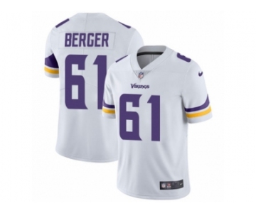 Men's Nike Minnesota Vikings #61 Joe Berger Vapor Untouchable Limited White NFL Jersey