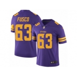 Men's Nike Minnesota Vikings #63 Brandon Fusco Limited Purple Rush NFL Jersey