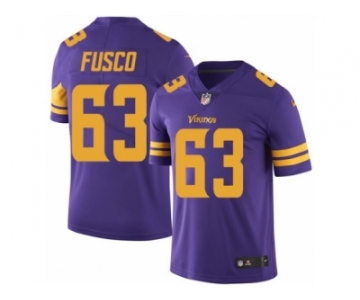 Men's Nike Minnesota Vikings #63 Brandon Fusco Limited Purple Rush NFL Jersey