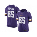 Men's Nike Minnesota Vikings #65 Pat Elflein Limited Purple Team Color NFL Jersey