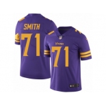 Men's Nike Minnesota Vikings #71 Andre Smith Limited Purple Rush NFL Jersey