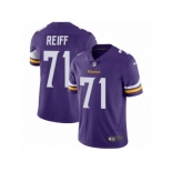 Men's Nike Minnesota Vikings #71 Riley Reiff Vapor Untouchable Limited Purple Team Color NFL Jersey