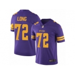 Men's Nike Minnesota Vikings #72 Jake Long Limited Purple Rush NFL Jersey