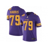 Men's Nike Minnesota Vikings #79 Michael Harris Limited Purple Rush NFL Jersey