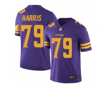 Men's Nike Minnesota Vikings #79 Michael Harris Limited Purple Rush NFL Jersey