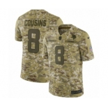 Men's Nike Minnesota Vikings #8 Kirk Cousins Limited Camo 2018 Salute to Service NFL Jersey