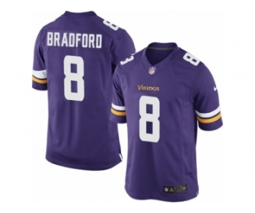 Men's Nike Minnesota Vikings #8 Sam Bradford Limited Purple Team Color NFL Jersey