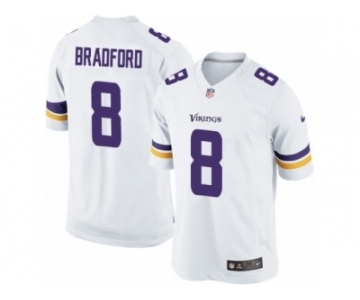 Men's Nike Minnesota Vikings #8 Sam Bradford Limited White NFL Jersey