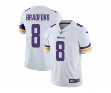 Men's Nike Minnesota Vikings #8 Sam Bradford Vapor Untouchable Limited White NFL Jersey