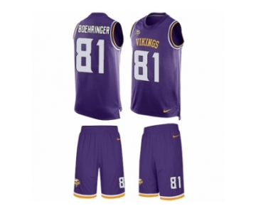 Men's Nike Minnesota Vikings #81 Moritz Boehringer Limited Purple Tank Top Suit NFL Jersey