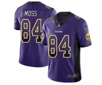 Men's Nike Minnesota Vikings #84 Randy Moss Limited Purple Rush Drift Fashion NFL Jersey