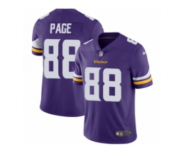 Men's Nike Minnesota Vikings #88 Alan Page Vapor Untouchable Limited Purple Team Color NFL Jersey