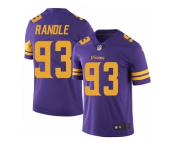 Men's Nike Minnesota Vikings #93 John Randle Limited Purple Rush NFL Jersey