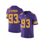 Men's Nike Minnesota Vikings #93 Shamar Stephen Limited Purple Rush NFL Jersey