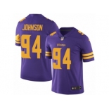 Men's Nike Minnesota Vikings #94 Jaleel Johnson Limited Purple Rush NFL Jersey