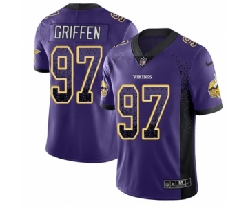 Men's Nike Minnesota Vikings #97 Everson Griffen Limited Purple Rush Drift Fashion NFL Jersey