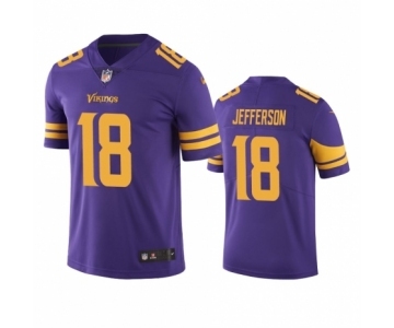 Minnesota Vikings #18 Justin Jefferson Color Rush Limited Purple Jersey