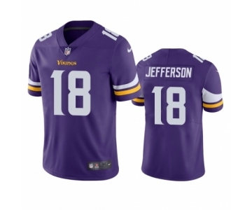 Minnesota Vikings #18 Justin Jefferson Purple 2020 NFL Draft Vapor Limited Jersey