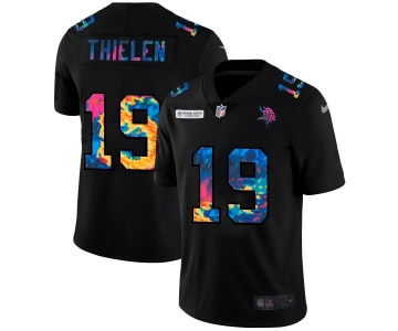 Minnesota Vikings #19 Adam Thielen Men's Nike Multi-Color Black 2020 NFL Crucial Catch Vapor Untouchable Limited Jersey