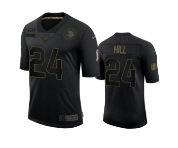 Minnesota Vikings #24 Holton Hill Black 2020 Salute to Service Limited Jersey