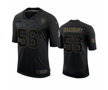 Minnesota Vikings #56 Garrett Bradbury Black 2020 Salute to Service Limited Jersey