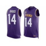 Nike Minnesota Vikings #14 Stefon Diggs Purple Team Color Men's Stitched NFL Limited Tank Top Jersey