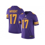 Nike Minnesota Vikings #17 Kendall Wright Purple Men Stitched NFL Limited Rush Jersey