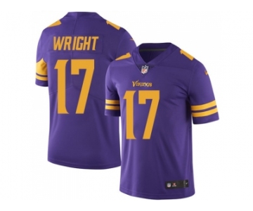 Nike Minnesota Vikings #17 Kendall Wright Purple Men Stitched NFL Limited Rush Jersey