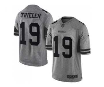 Nike Minnesota Vikings #19 Adam Thielen Gray Men Stitched NFL Limited Gridiron Gray Jersey