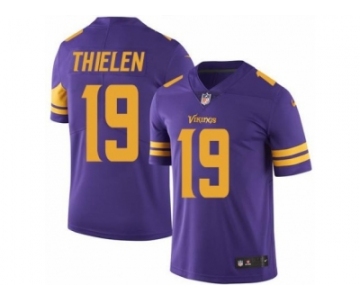 Nike Minnesota Vikings #19 Adam Thielen Purple Men's Stitched NFL Limited Rush Jersey