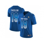 Nike Minnesota Vikings #19 Adam Thielen Royal Men Stitched NFL Limited NFC 2018 Pro Bowl Jersey