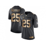 Nike Minnesota Vikings #25 Latavius Murray Black Men's Stitched NFL Limited Gold Salute To Service Jersey