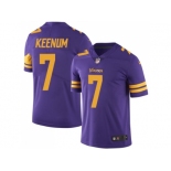 Nike Minnesota Vikings #7 Case Keenum Purple Men Stitched NFL Limited Rush Jersey