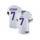 Nike Minnesota Vikings #7 Case Keenum White Men Stitched NFL Vapor Untouchable Limited Jersey