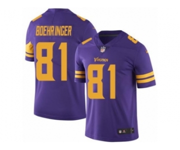 Nike Minnesota Vikings #81 Moritz Boehringer Purple Men's Stitched NFL Limited Rush Jersey