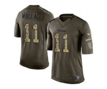 nike nfl jerseys minnesota vikings #11 mike wallace army green[nike Limited Salute To Service]