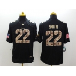 nike nfl jerseys minnesota vikings #22 smith black[salute to service limited]