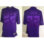 nike nfl jerseys minnesota vikings #22 smith purple[drenched limited]